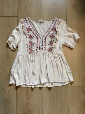 Heyson Embroidered Blouse - Cream